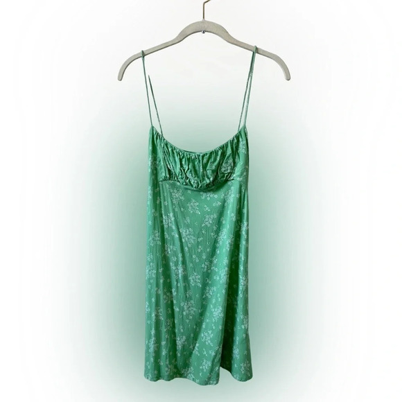 Auguste  The Label Floral Green and White Maeve Davis Mini Dress Size 4 - Picture 3 of 10